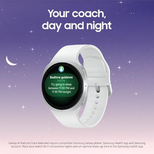 Samsung Galaxy Watch 8  2025  40mm Bluetooth Smartwatch  Cushion Design  Fitness Tracker  Sleep Coaching  Running Coach  Energy Score  Heart Rate Tracking  Graphite  US Version   Renewed 