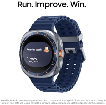 Samsung Galaxy Watch Ultra  2025  47mm LTE Smartwatch  Titanium Casing  Advanced Sleep Coaching  Running Coach  Energy Score  Heart Rate Tracking  GPS  Titanium Gray  US Version  2 Yr Warranty 