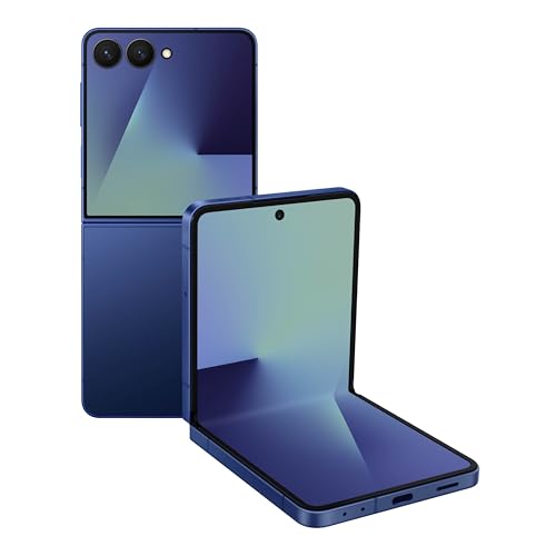 Samsung Galaxy Z Flip7 Cell Phone  256GB AI Smartphone  Unlocked Android  Long Battery Life  2025  US 1 Yr Manufacturer Warranty  Blue Shadow