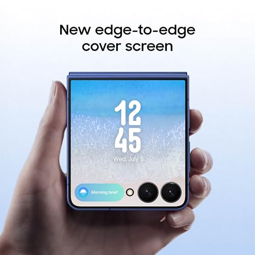 Samsung Galaxy Z Flip7 Cell Phone  256GB AI Smartphone  Unlocked Android  Long Battery Life  2025  US 1 Yr Manufacturer Warranty  Blue Shadow