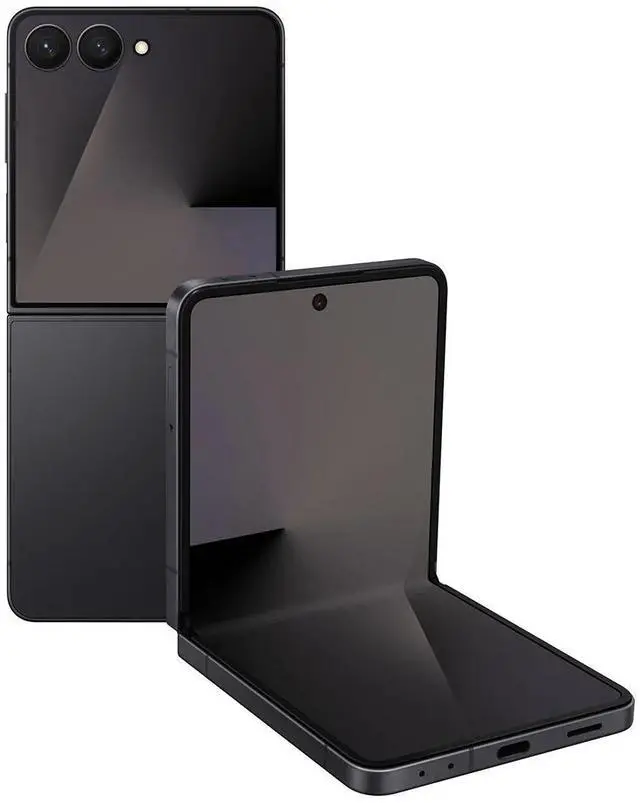 Samsung Galaxy Z Flip7 2025  US Cell Phone  256GB I 12GB RAM  Unlocked  Android  Jet Black  6 9 Inches  Very Good Condition  Grade A 