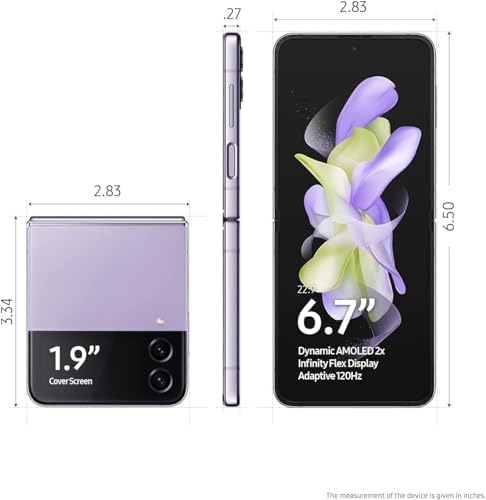 Samsung Galaxy Z Flip 4 5G  US Version  128GB  Bora Purple   Unlocked  Renewed 