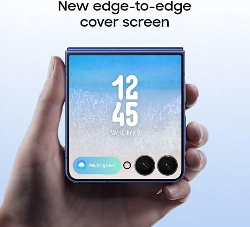 Samsung Galaxy Z Flip7 Cell Phone  256GB AI Smartphone  Unlocked Android  Long Battery Life  2025  US 1 Yr Manufacturer Warranty  Blue Shadow  Renewed 