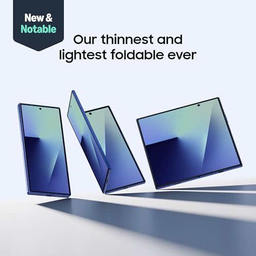 Samsung Galaxy Z Fold7 Cell Phone  256GB AI Smartphone  Unlocked Android  AI Photo Edits  Large Screen  Long Battery Life  2025  US 1 Yr Manufacturer Warranty  Blue Shadow