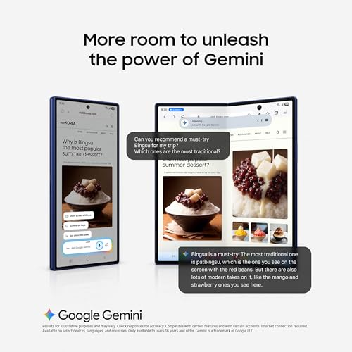 Samsung Galaxy Z Fold7 Cell Phone  512GB AI Smartphone  Unlocked Android  AI Photo Edits  Large Screen  Long Battery Life  2025  US 1 Yr Manufacturer Warranty  Silver Shadow