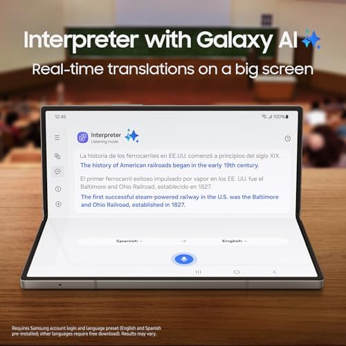 Samsung Galaxy Z Fold 6 AI Cell Phone  256GB Unlocked Silver Shadow  Renewed 