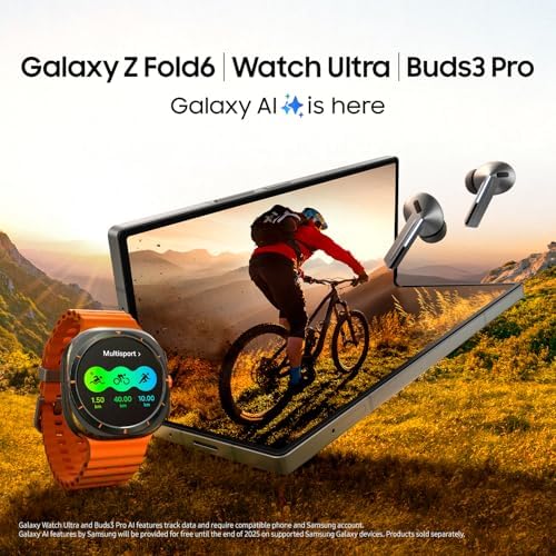 Samsung Galaxy Z Fold 6 AI Cell Phone  256GB Unlocked Silver Shadow  Renewed 