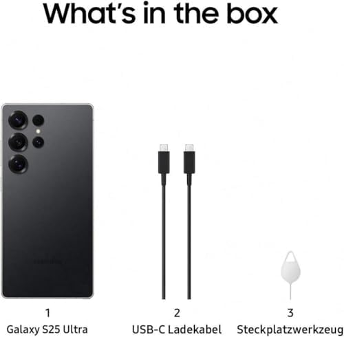 Samsung Galaxy  S25 Ultra 5G 2025  International Version    GSM Unlocked  T Mobile     1TB  Storage    12GB RAM SM S938B  Qualcomm Snapdragon 8 Elite Android 15 Smartphone  Titanium Black 