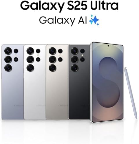 Samsung Galaxy  S25 Ultra 5G 2025  International Version    GSM Unlocked  T Mobile     1TB  Storage    12GB RAM SM S938B  Qualcomm Snapdragon 8 Elite Android 15 Smartphone  Titanium Black 