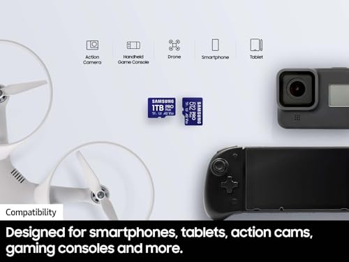 Samsung PRO Plus microSD Memory Card   Adapter  512GB microSDXC  Up to 180 MB/s  Full HD & 4K UHD  UHS I  C10  U3  V30  A2  for Android Smartphones  Tablets  GoPRO  and DJI Drone  MB MD512SA/AM 