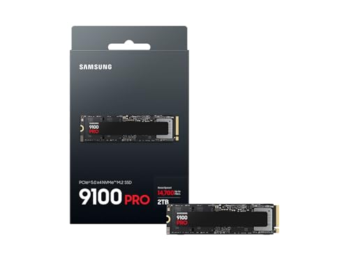 Samsung SSD 9100 PRO 2TB  PCIe 5 0x4 M 2 2280  Seq  Read Speeds Up to 14 800MB/s  Best for AI Computing  Gaming  and Heavy Duty Workstations  MZ VAP2T0B/AM 