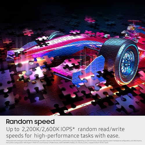 Samsung SSD 9100 PRO 2TB  PCIe 5 0x4 M 2 2280  Seq  Read Speeds Up to 14 800MB/s  Best for AI Computing  Gaming  and Heavy Duty Workstations  MZ VAP2T0B/AM 