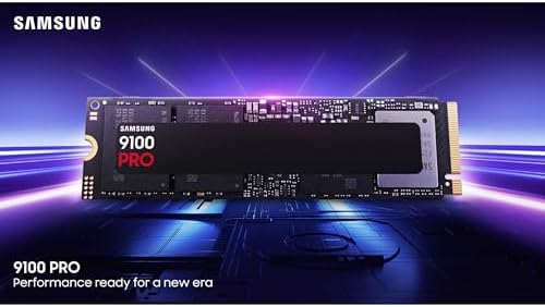 Samsung SSD 9100 PRO with Heatsink 2TB  PCIe 5 0x4 M 2 2280  Seq  Read Speeds Up to 14 700/13 400 MB/s  Best for AI Computing  Gaming  and Heavy Duty Workstations  MZ VAP2T0CW
