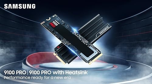 Samsung SSD 9100 PRO with Heatsink 2TB  PCIe 5 0x4 M 2 2280  Seq  Read Speeds Up to 14 700/13 400 MB/s  Best for AI Computing  Gaming  and Heavy Duty Workstations  MZ VAP2T0CW
