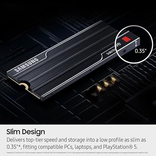 Samsung SSD 9100 PRO with Heatsink 2TB  PCIe 5 0x4 M 2 2280  Seq  Read Speeds Up to 14 700/13 400 MB/s  Best for AI Computing  Gaming  and Heavy Duty Workstations  MZ VAP2T0CW