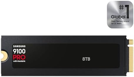 Samsung SSD 9100 PRO 4TB  PCIe 5 0x4 M 2 2280  Seq  Read Speeds Up to 14 800MB/s  Best for AI Computing  Gaming  and Heavy Duty Workstations  MZ VAP4T0B/AM