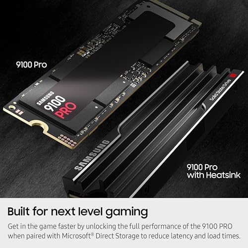 Samsung SSD 9100 PRO 2TB  PCIe 5 0x4 M 2 2280  Seq  Read Speeds Up to 14 700MB/s  Best for AI Computing  Gaming  and Heavy Duty Workstations  MZ VAP2T0B/AM
