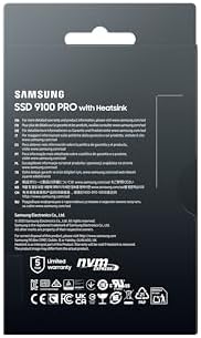 Samsung SSD 9100 PRO 2TB  PCIe 5 0x4 M 2 2280  Seq  Read Speeds Up to 14 700MB/s  Best for AI Computing  Gaming  and Heavy Duty Workstations  MZ VAP2T0B/AM