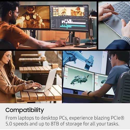 Samsung SSD 9100 PRO 4TB  PCIe 5 0x4 M 2 2280  Seq  Read Speeds Up to 14 800MB/s  Best for AI Computing  Gaming  and Heavy Duty Workstations  MZ VAP4T0B/AM