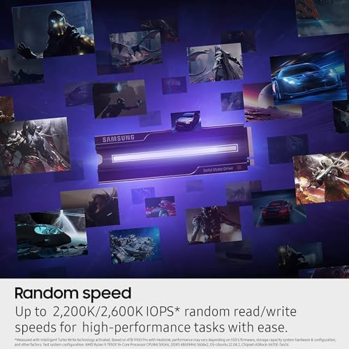 Samsung SSD 9100 PRO 4TB  PCIe 5 0x4 M 2 2280  Seq  Read Speeds Up to 14 800MB/s  Best for AI Computing  Gaming  and Heavy Duty Workstations  MZ VAP4T0B/AM
