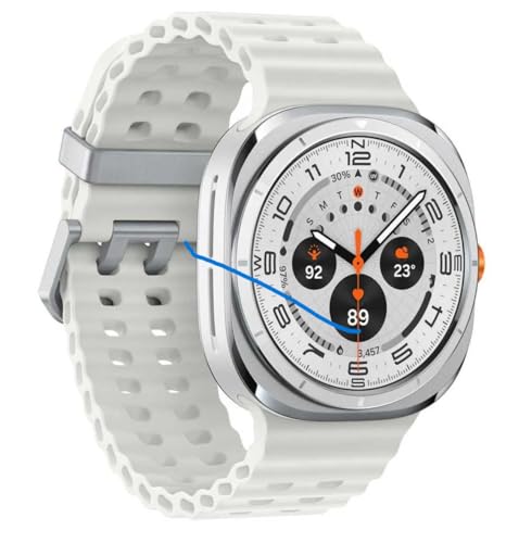Samsung Watch 7 Ultra 2025 LTE Ai  47mm  SM L705F Latino Version  Tmobile Mint Tello & Global   Rate Tracking  Sleep Fitness Tracker  GPS  Titanium Silver/Absolute White Band SM L705FAW1GTO 