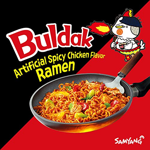 Samyang Buldak  Korean  Hot Spicy Chicken Stir Fried Ramen  Noodles  4 94 oz  Pack of 40