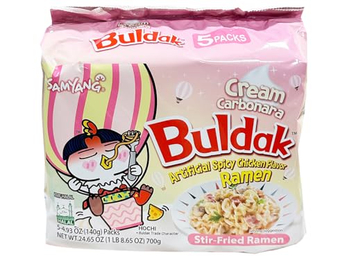 Samyang Cream Carbonara Flavor Buldak Ramen Pack of 5