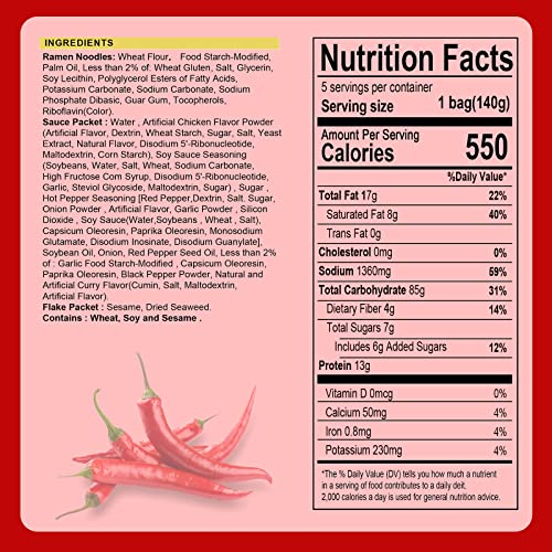 Samyang Habanero Lime Flavor Buldak Ramen Pack of 5