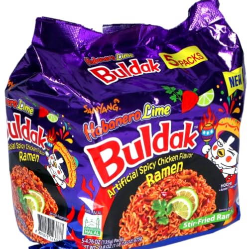 Samyang Habanero Lime Flavor Buldak Ramen Pack of 5