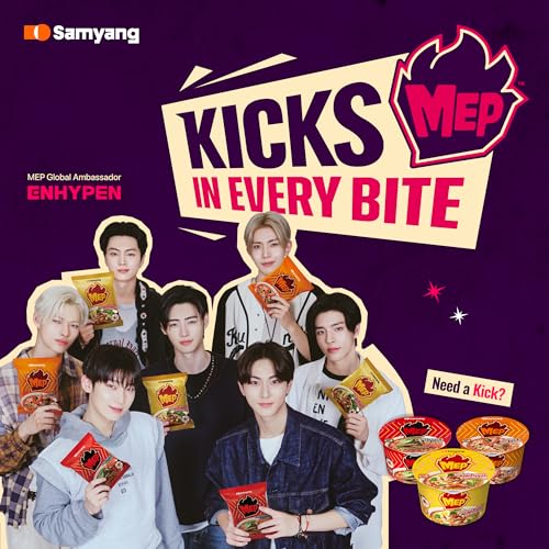 Samyang MEP Black Pepper Beef Ramen  Spicy Korean Instant Bowl Noodle Soup  Rich Bone Broth Ramyeon  Quick Microwave Meal  3 88 oz  Pack of 6 