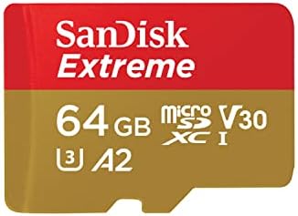 SanDisk 256GB Extreme microSDXC UHS I Memory Card with Adapter   Up to 190MB/s  C10  U3  V30  4K  5K  A2  Micro SD Card   SDSQXAV 256G GN6MA