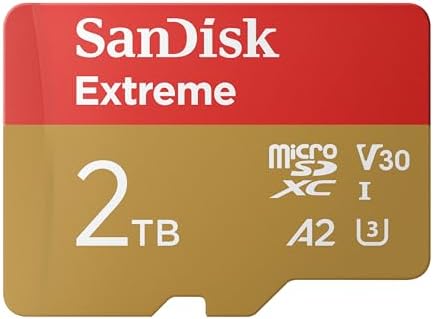 SanDisk 256GB Extreme microSDXC UHS I Memory Card with Adapter   Up to 190MB/s  C10  U3  V30  4K  5K  A2  Micro SD Card   SDSQXAV 256G GN6MA