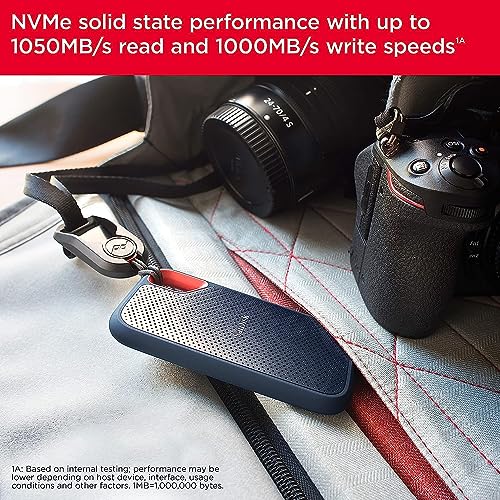 SanDisk 2TB Extreme Portable SSD   Up to 1050MB/s  USB C  USB 3 2 Gen 2  IP65 Water and Dust Resistance  Updated Firmware   External Solid State Drive   SDSSDE61 2T00 G25