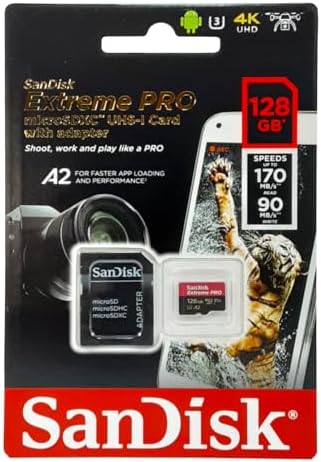 SanDisk Extreme Pro SDXC UHS I U3 A2 V30 128GB   Adapter  SDSQXCY 128G GN6MA