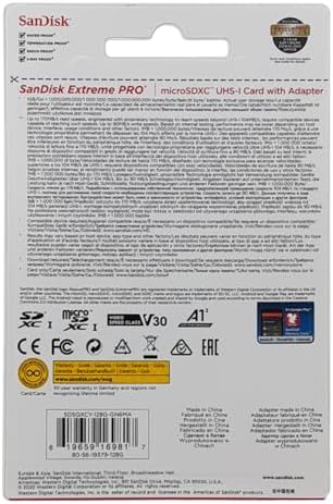 SanDisk Extreme Pro SDXC UHS I U3 A2 V30 128GB   Adapter  SDSQXCY 128G GN6MA