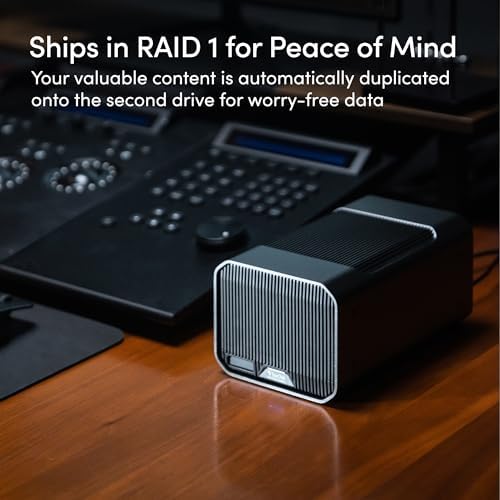 SanDisk Professional 16TB G RAID Mirror   External HDD  RAID with Redundancy  Thunderbolt 3  USB  10Gbps   7200RPM Ultrastar Hard Drive  Up to 250MB/s Read in RAID 1   SDPHH2H 016T NBAAD