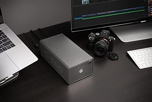 SanDisk Professional 16TB G RAID Mirror   External HDD  RAID with Redundancy  Thunderbolt 3  USB  10Gbps   7200RPM Ultrastar Hard Drive  Up to 250MB/s Read in RAID 1   SDPHH2H 016T NBAAD