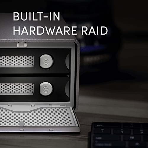 SanDisk Professional 16TB G RAID Mirror   External HDD  RAID with Redundancy  Thunderbolt 3  USB  10Gbps   7200RPM Ultrastar Hard Drive  Up to 250MB/s Read in RAID 1   SDPHH2H 016T NBAAD