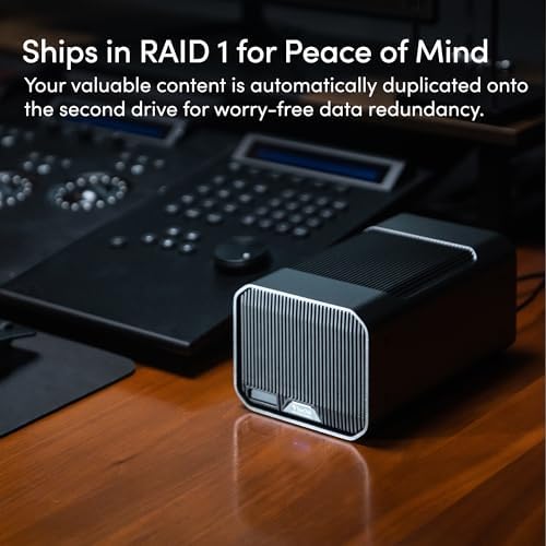 SanDisk Professional 16TB G RAID Mirror   External HDD  RAID with Redundancy  Thunderbolt 3  USB  10Gbps   7200RPM Ultrastar Hard Drive  Up to 250MB/s Read in RAID 1   SDPHH2H 016T NBAAD