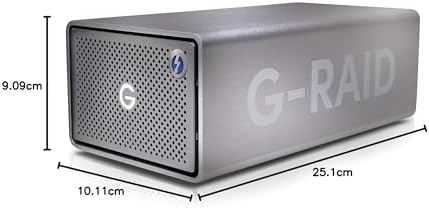 SanDisk Professional 16TB G RAID Mirror   External HDD  RAID with Redundancy  Thunderbolt 3  USB  10Gbps   7200RPM Ultrastar Hard Drive  Up to 250MB/s Read in RAID 1   SDPHH2H 016T NBAAD