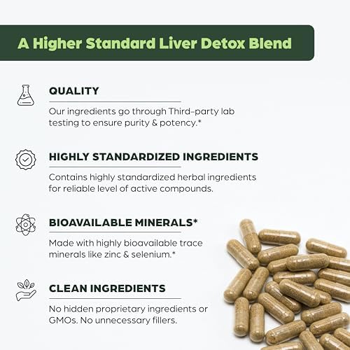 Sandhus Liver Cleanse Detox & Repair Support Capsules with Milk Thistle & Dandelion Root   Herbal Supplement Pills for Liver Health   for Men & Women   Made in USA   Viral on Tiktok   140 Count