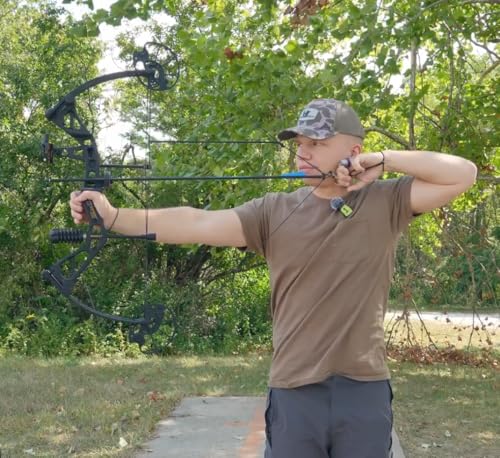 Sanlida Paquete de arco compuesto Dragon X8 RTH para adultos y adolescentes, longitud de estiramiento de 18 a 31 pulgadas, peso de 0 a 70 libras, hasta IBO 310 fps, no necesita prensa de arco