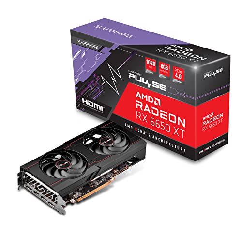 Sapphire 11319 03 20G Pulse AMD Radeon RX 6650 XT Gaming Graphics Card with 8GB GDDR6  AMD RDNA 2  Black