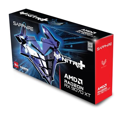 Sapphire 11348 01 20G Nitro  AMD Radeon  RX 9070 XT Gaming OC Graphics Card with 16GB GDDR6  AMD RDNA 4