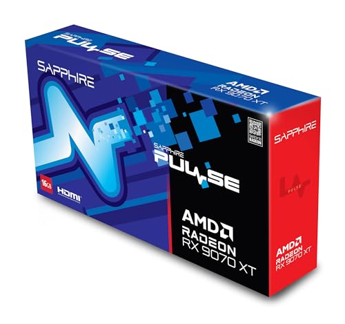 Sapphire 11348 03 20G Pulse AMD Radeon RX 9070 XT Gaming Graphics Card with 16GB GDDR6 AMD RDNA 4