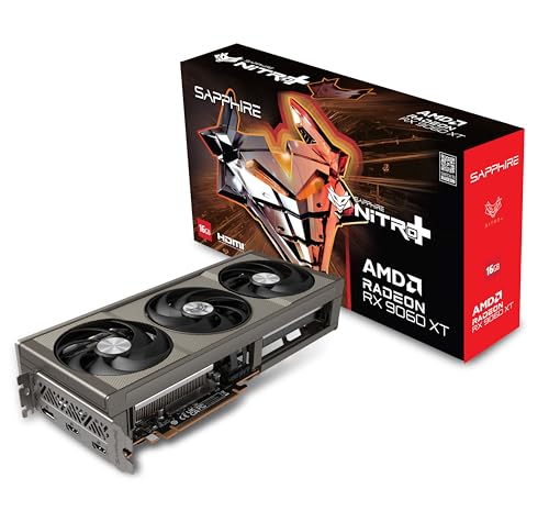 Sapphire 11350 01 20G Nitro  AMD Radeon  RX 9060 XT Gaming OC Graphics Card with 16GB GDDR6  AMD RDNA 4