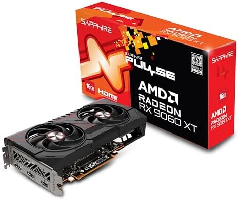 Sapphire 11350 03 20G Pulse AMD Radeon  RX 9060 XT Gaming OC Graphics Card with 16GB GDDR6  AMD RDNA 4