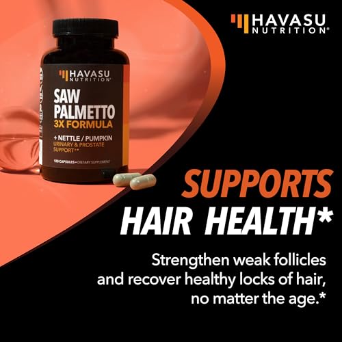 Saw Palmetto Supplement with Stinging Nettle and Pumpkin Seed Extract   Advanced 3X Formula   DHT Blocker Urinary Health and Prostate Support for Mens Health   Vegan  Non GMO Capsules   2 Month Supply
