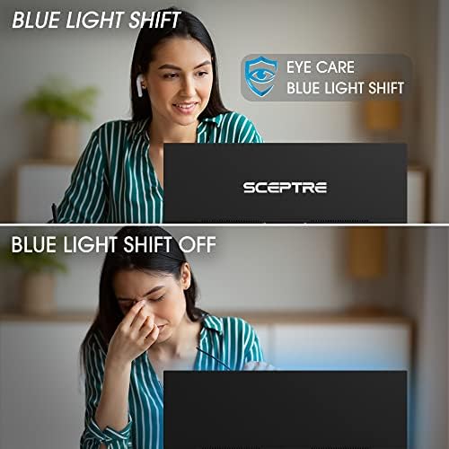 Sceptre 24 inch Prime Monitor Thin 1080p LED Monitor 99  sRGB 2x HDMI VGA Build in Speakers  Machine Black  E248W 19203R 2025 Series