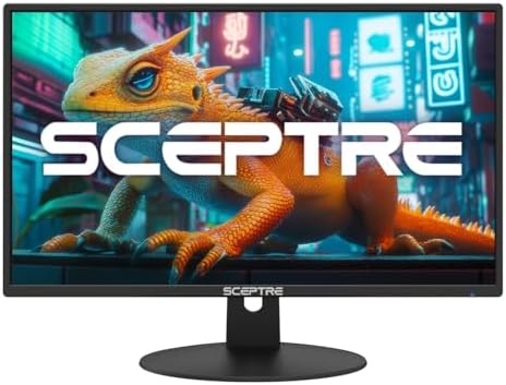 Sceptre 24 inch Prime Monitor Thin 1080p LED Monitor 99  sRGB 2x HDMI VGA Build in Speakers  Machine Black  E248W 19203R 2025 Series